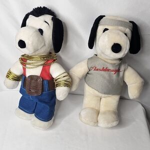 ​Vintage 80s Snoopy Plush Lot Mr. T Mr. S & Flashbeagle Determined Productions